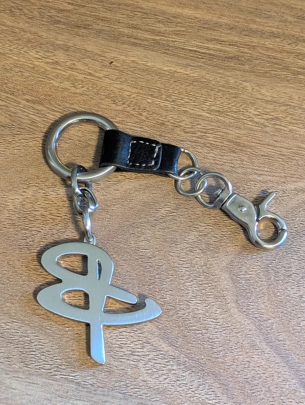 B. Makowsky silver-tone bag charm keychain FOB
